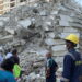 Emergency personnel stands by the debris of the collapsed building in Ikoyi, Lagos, Nigeria, November 1, 2021. Picture taken November 1, 2021. REUTERS/Nneka Chile