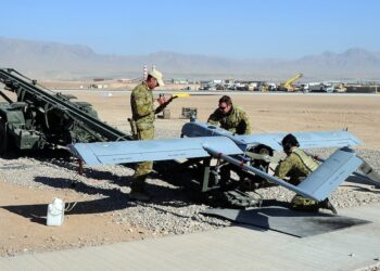 Ground crew prepare a SHADOW 200 Tactical Unmanned Aerial System for launch at Multi National Base Tarin Kot.

Mid Caption: The SHADOW 200 Tactical Unmanned Aerial System will replace the Scan Eagle Unmanned Aerial Vehicle providing Intelligence, Surveillance and Reconnaissance support to Australian and International Security Assistance Force operations in Uruzgan from April.

The SHADOW 200 carries a suite of sensors, including high resolution cameras and laser systems. 

Ground troops are able to view footage and data from the aircraft in real-time on ground terminals. 

The SHADOW 200 system provides the Australian Army with a capable and operationally proven mobile Tactical Unmanned Aerial System.

Photo by Sergeant Mick Davis
1st Joint Public Affairs Unit