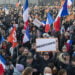 France, Paris, 2022-01-15, The Patriotes demonstrated against the health pass, Photograph by Serge Tenani / Hans Lucas, France, Paris, 2022-01-15, Le parti de l extreme droite Les Patriotes ont manifeste contre le passe sanitaire, Photographie de Serge Tenani / Hans Lucas. (Photo by Serge Tenani / Hans Lucas / Hans Lucas via AFP)