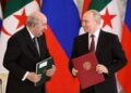 Russian President Vladimir Putin and Algeria's President Abdelmadjid Tebboune attend a signing ceremony following their talks at the Kremlin in Moscow on June 15, 2023. (Photo by Mikhail Metzel / SPUTNIK / AFP)